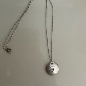 Tiffany and Co “F” necklace